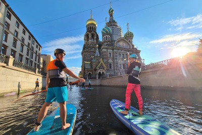 Сап-экскурсия по центру Петербурга (в мини-группе)