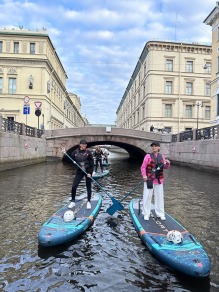 Утренняя прогулка на сапах по центру Петербурга (в мини-группе)